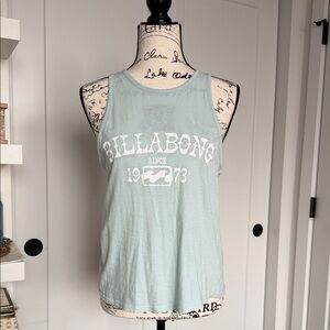 Billabong Light Aqua Graphic Tank
